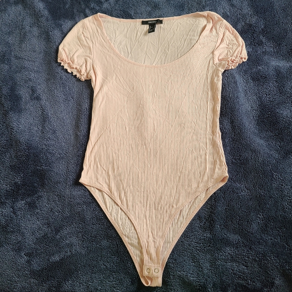 Forever 21 Light Pink Bodysuit Small